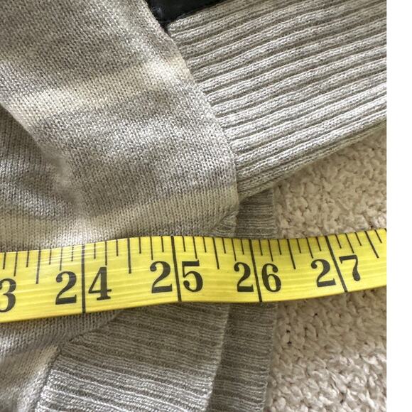 JAMISON Womens Sweater Small Gray Striped Cowl Neck Fitted Sleeve Relaxed Fit - Picture 8 of 10